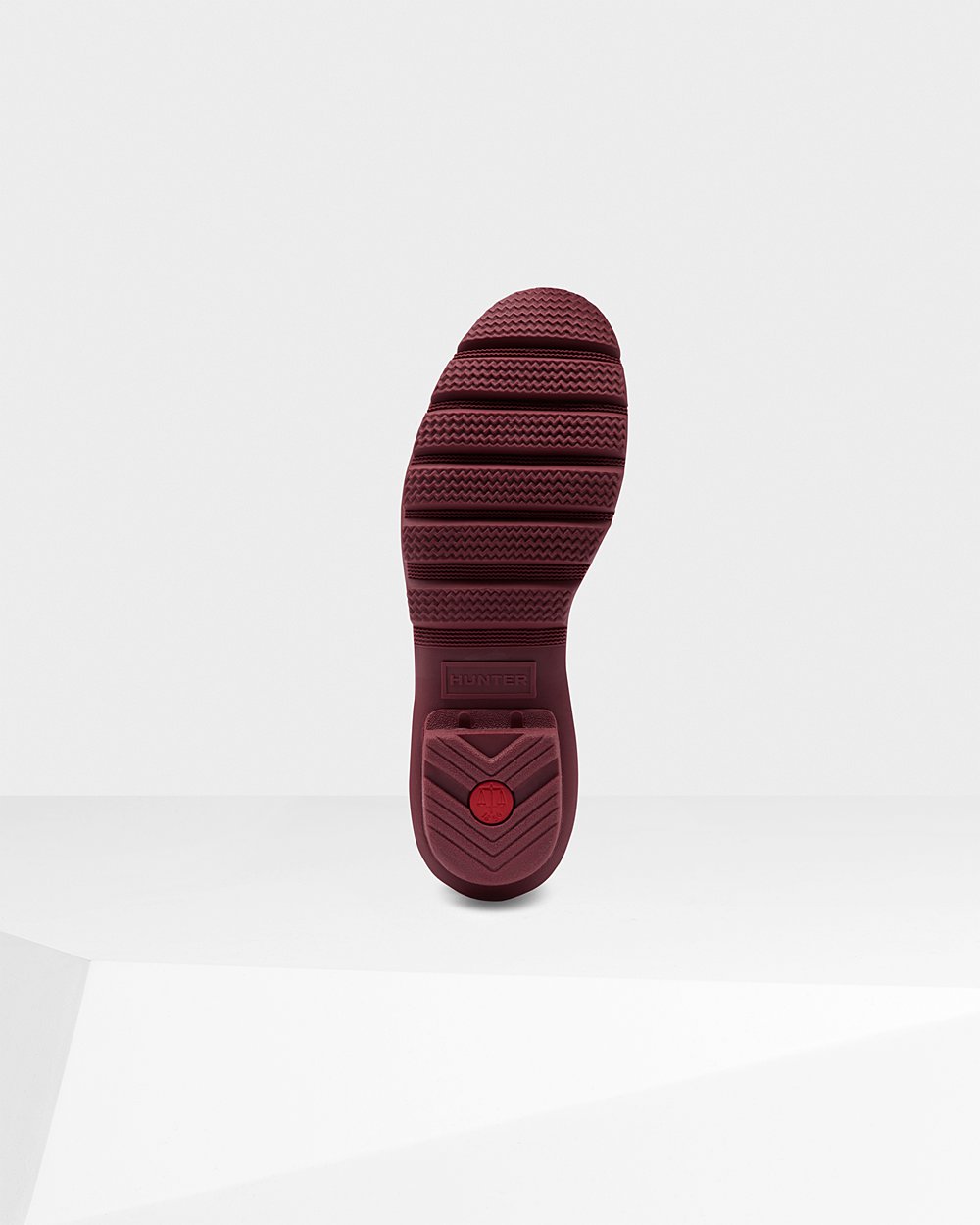 Kısa Yağmur Çizmesi Bayan - Hunter Original - Gri Kırmızı - VMS-378150
